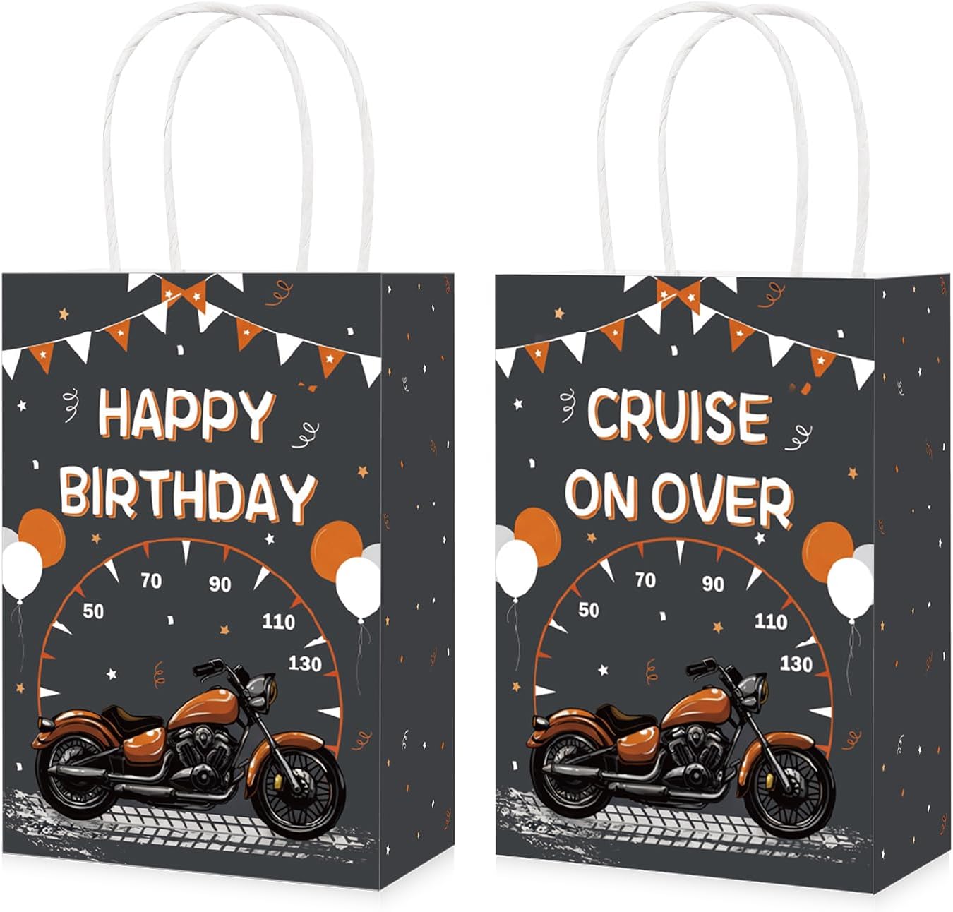 Grencian 16Pcs Motorcycle Birthday Goodie Bags Dirt Bike Party Favors - Grencian
