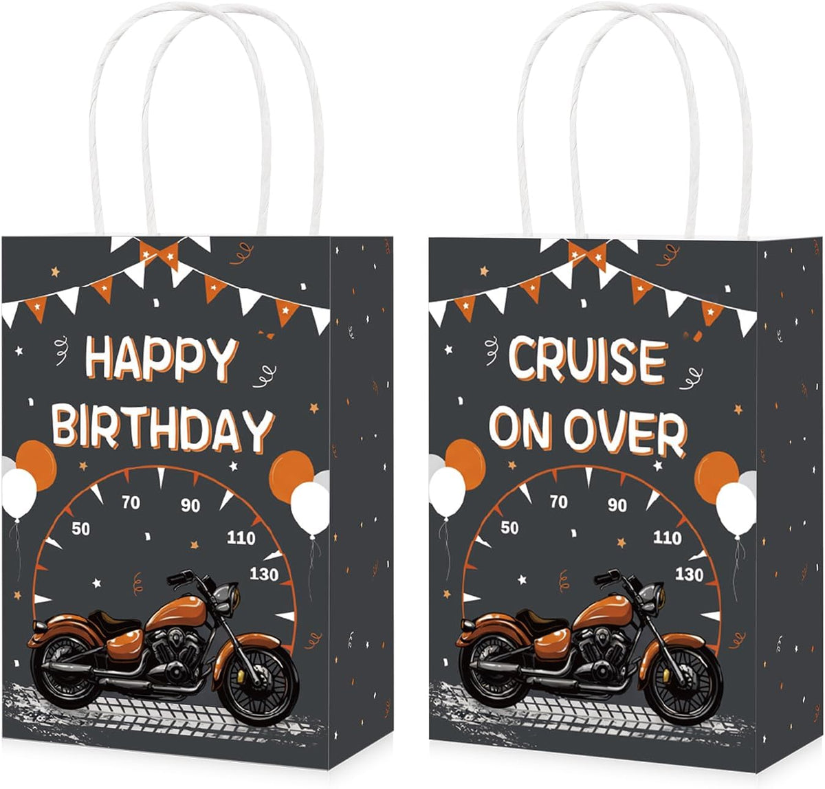 Grencian 16Pcs Motorcycle Birthday Goodie Bags Dirt Bike Party Favors - Grencian