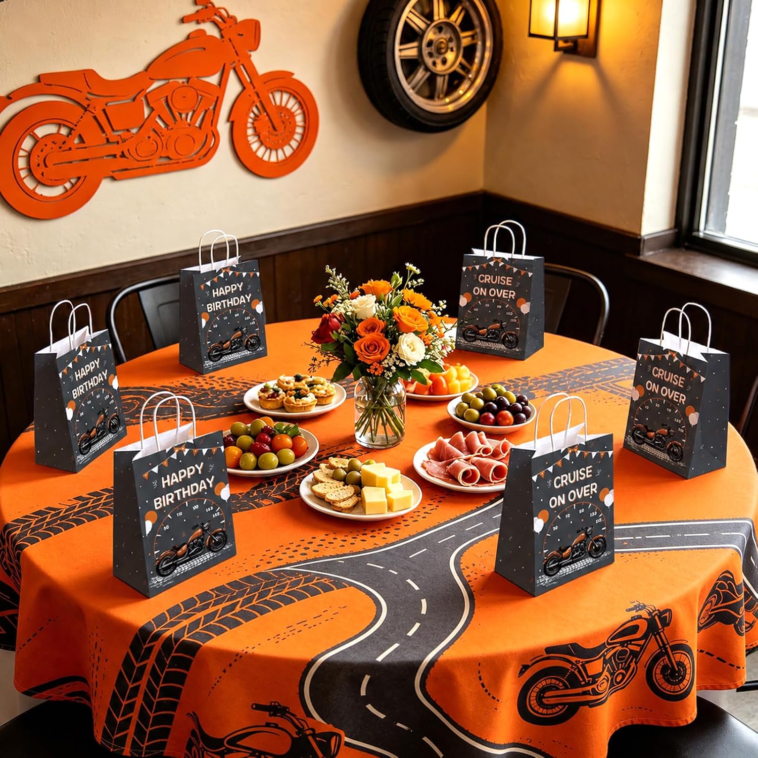 Grencian 16Pcs Motorcycle Birthday Goodie Bags Dirt Bike Party Favors - Grencian