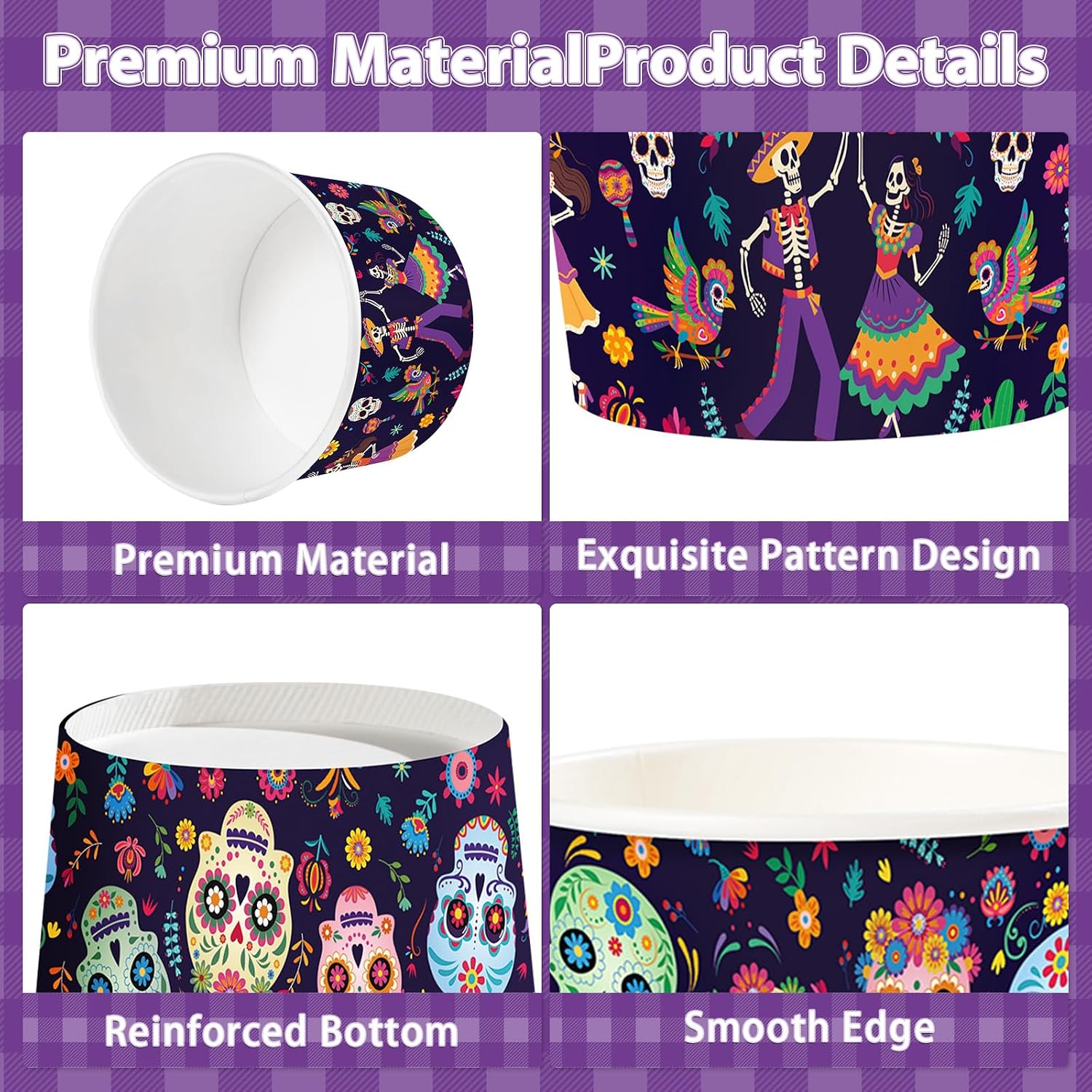 Full 60 piece Dia de los Muertos snack cup set