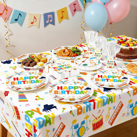 170Pcs Music Birthday Party Supplies Serves 24 - Grencian