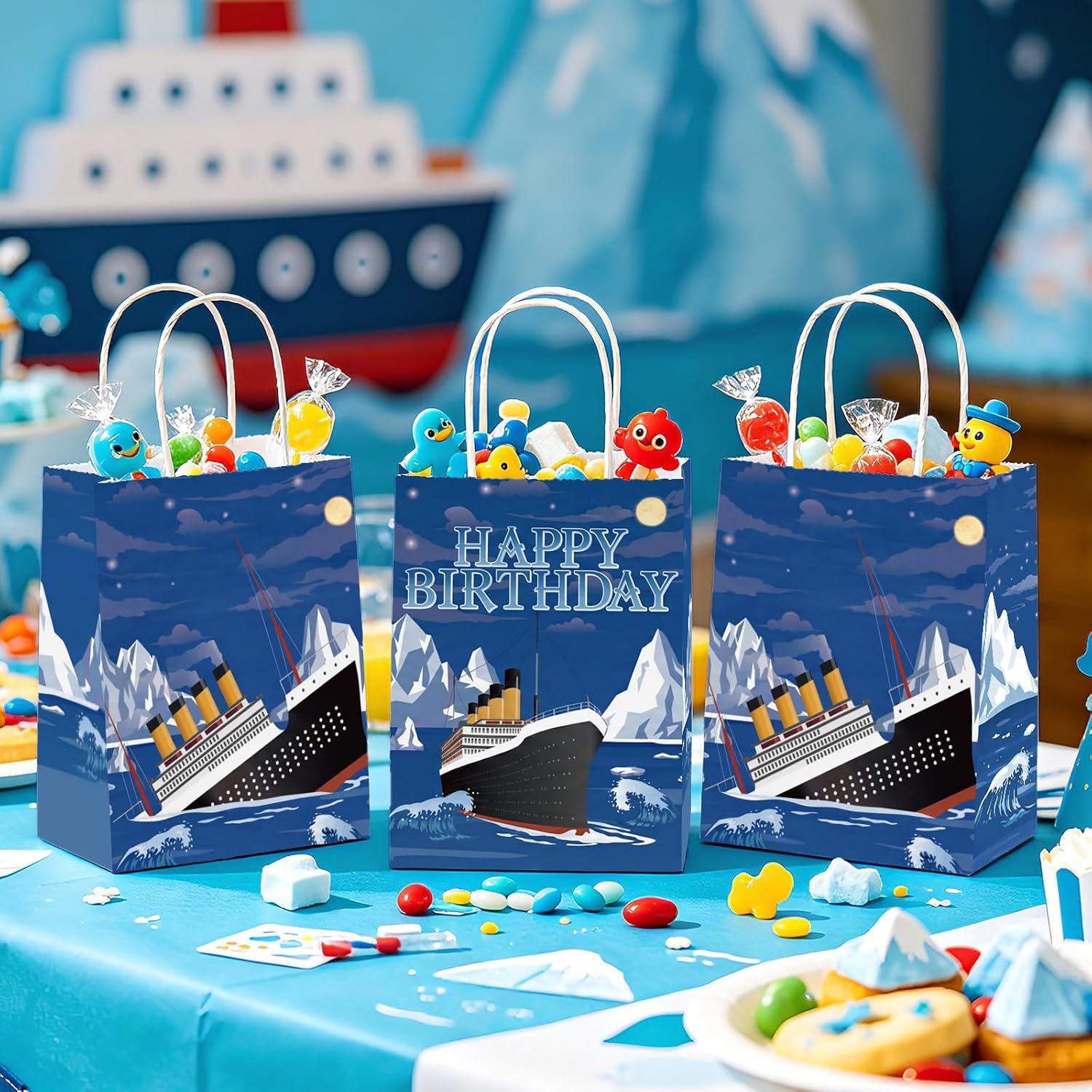 Grencian 16Pcs Nautical Birthday Goodie Bags Cruise Ship Party Favors - Grencian