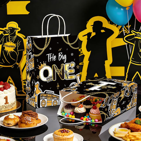 16Pcs Notorious One Goodie Bags Black Gold Hip Hop - Grencian