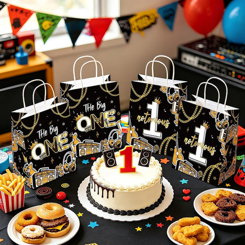 16Pcs Notorious One Goodie Bags Black Gold Hip Hop - Grencian
