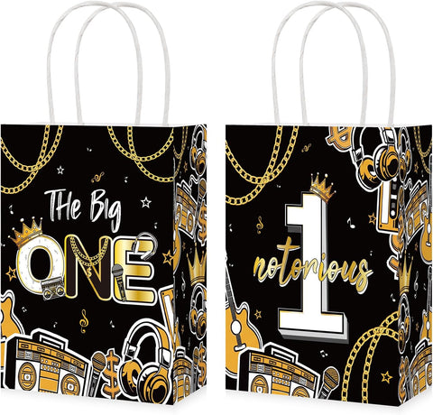 16Pcs Notorious One Goodie Bags Black Gold Hip Hop - Grencian