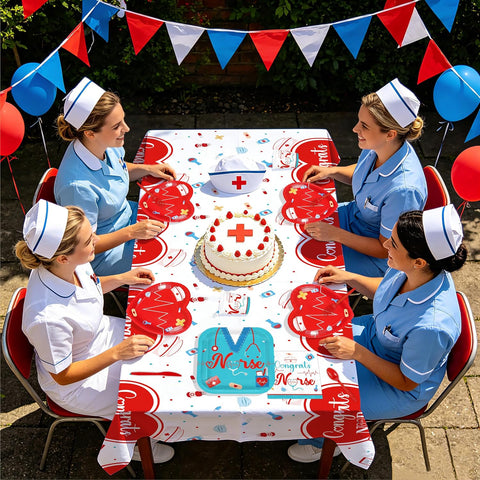 170Pcs Nurse Graduation Party Supplies Serves 24 - Grencian