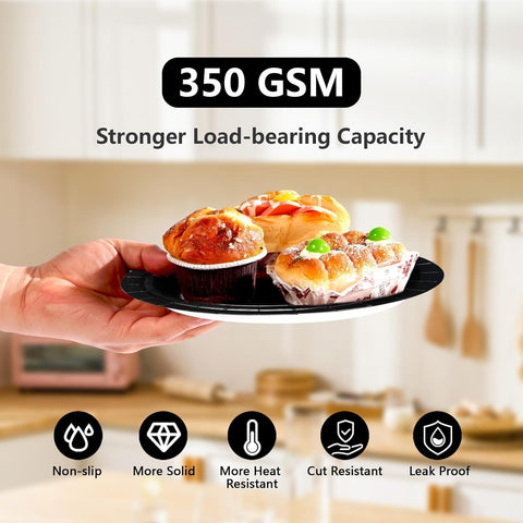 350Pcs Orange Black Party Decorations Serves 50 - Grencian