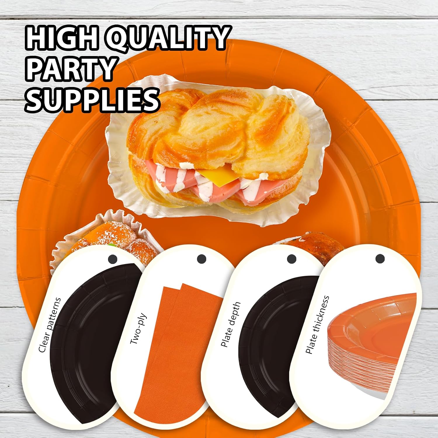 Full tableware set with plates napkins cups and cutlery