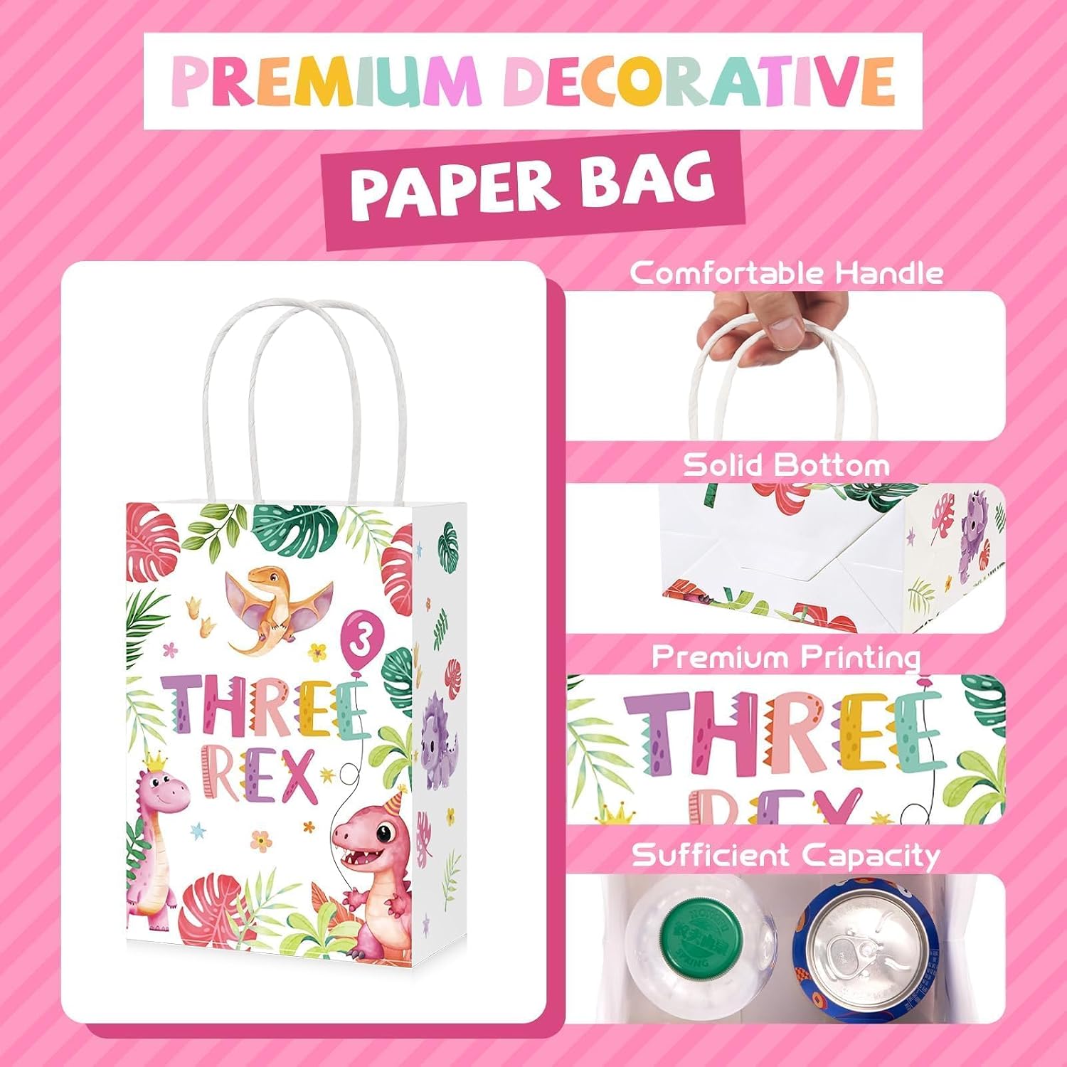 Pink pancakes and pajamas favor bag with sweet sleepover design