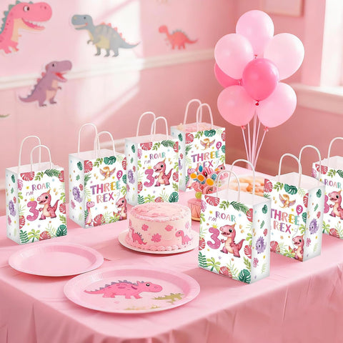 Girls sleepover spa party scene with pancakes and pajamas themed bags