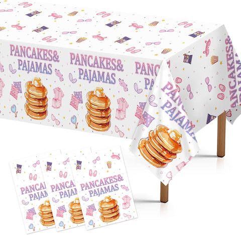 3Pcs Pancakes and Pajamas Tablecloth Pajama Brunch - Grencian
