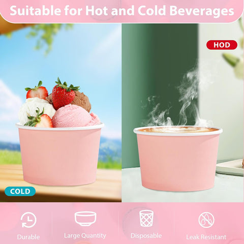Close-up of pastel colored paper cup for dessert