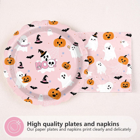 Package contents of the 100Pcs pink Halloween set