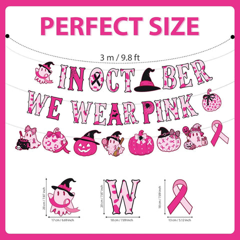 The assembled In October We Wear Pink banner