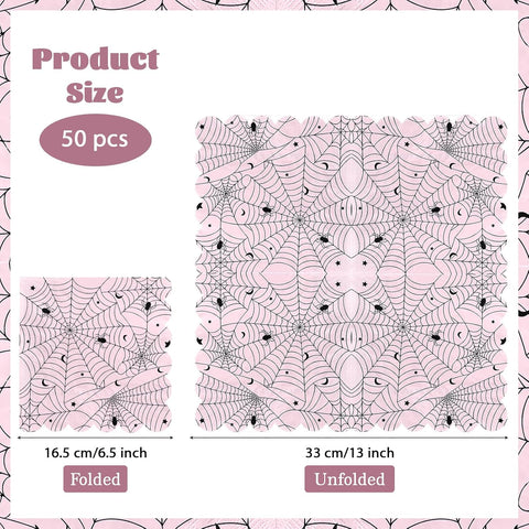 Folded size reference for the 6.5 inch napkins