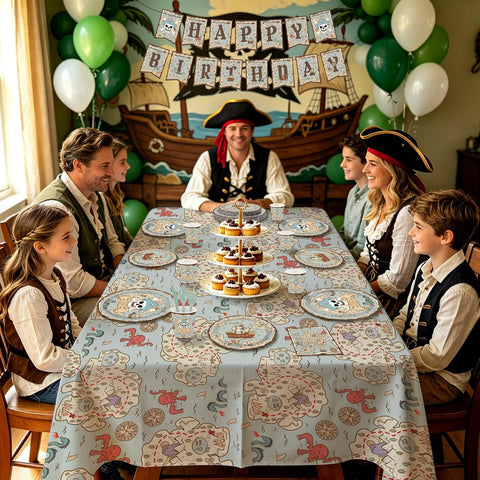 171Pcs Pirate Birthday Party Supplies Serves 24 - Grencian