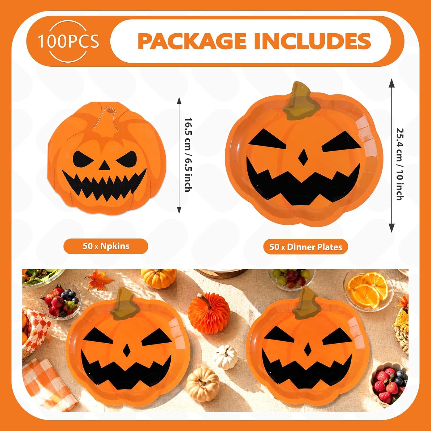 Size reference for the 10 inch pumpkin dinner plate