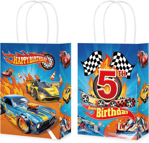 Grencian 16-piece racing car 5th birthday goodie bags set with hot cars design