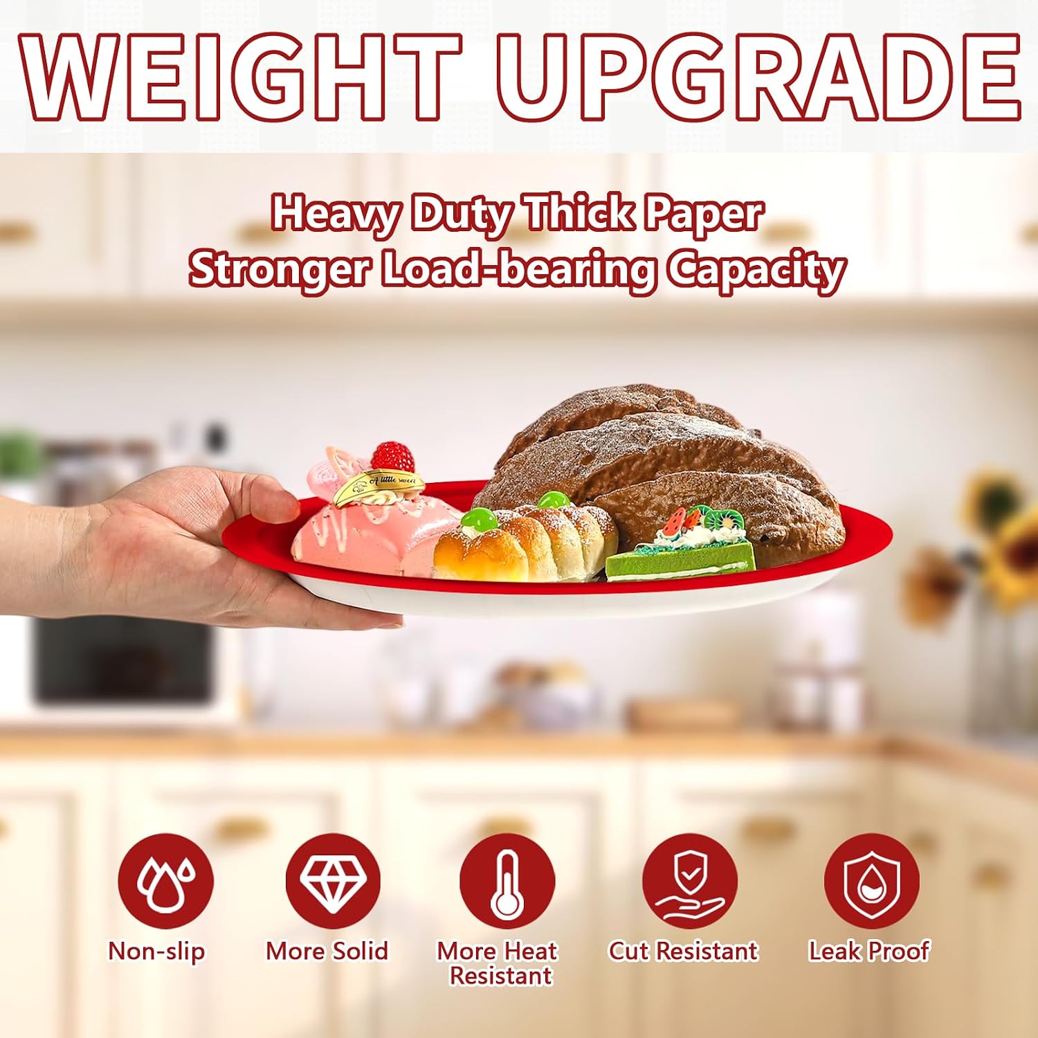 Weight upgrade of the 400g red and black oval platters
