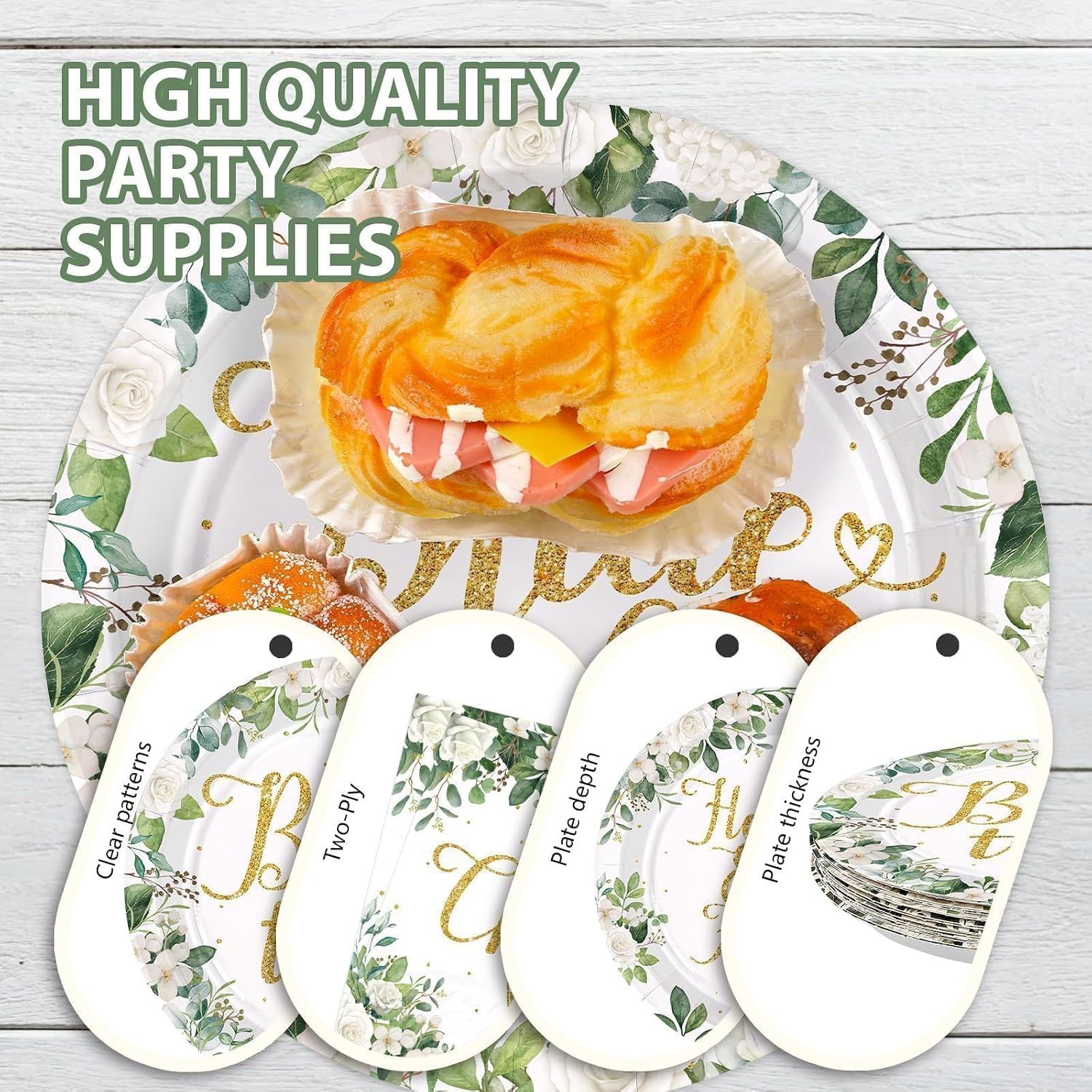 350Pcs Sage Green Bridal Shower Supplies Serves 50 - Grencian
