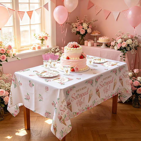 170Pcs Ice Cream Bridal Shower Party Supplies Serves 24 - Grencian