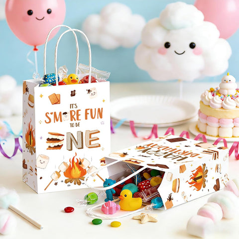 16Pcs Smore 1st Birthday Goodie Bags Bonfire Camping - Grencian