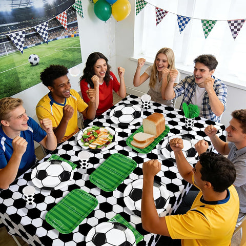 170Pcs Soccer Sports Party Decorations Serves 24 - Grencian