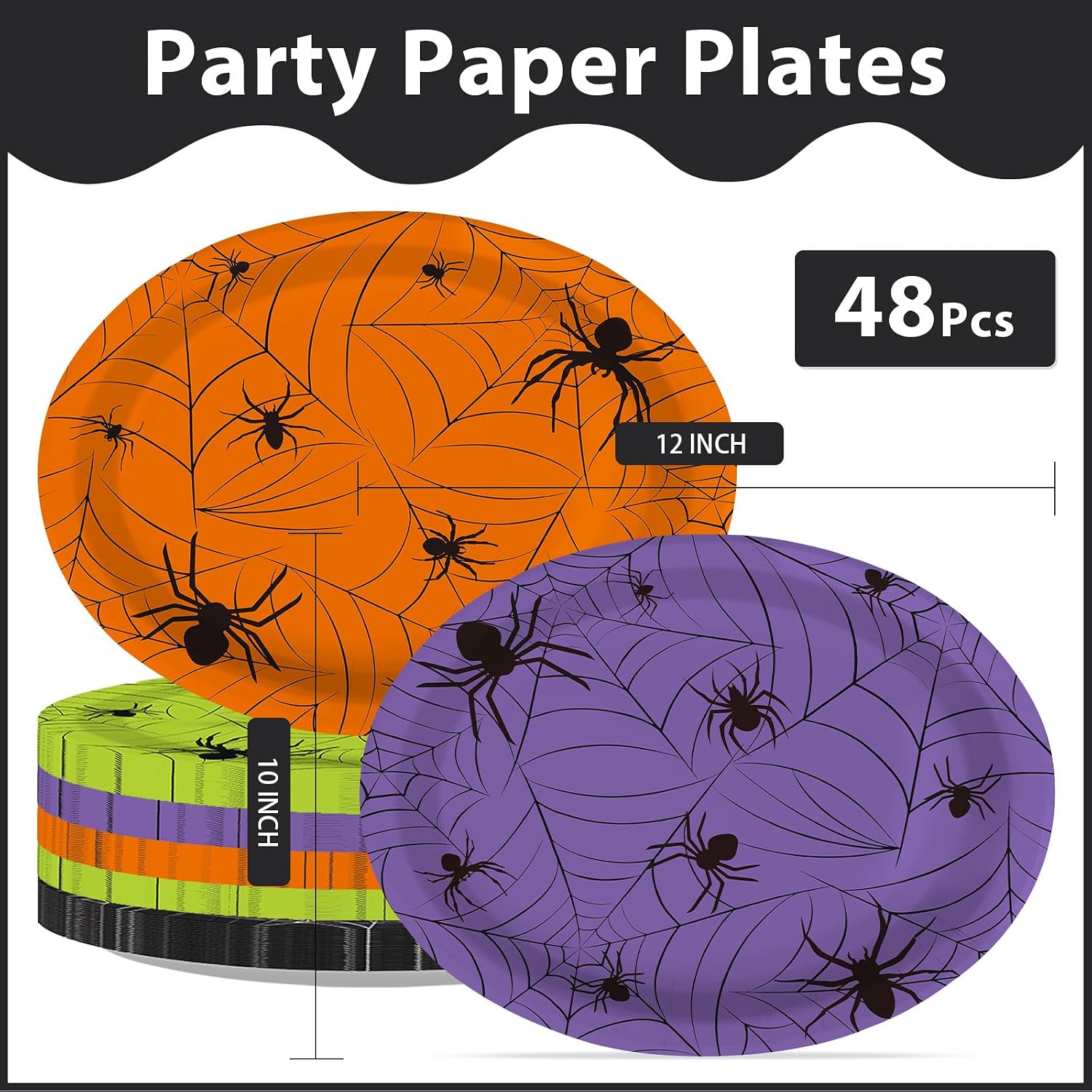 400g heavy duty Halloween oval plate stack