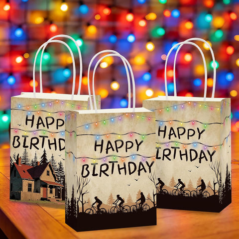16Pcs Spooky Rustic Alphabet Goodie Bags Halloween - Grencian
