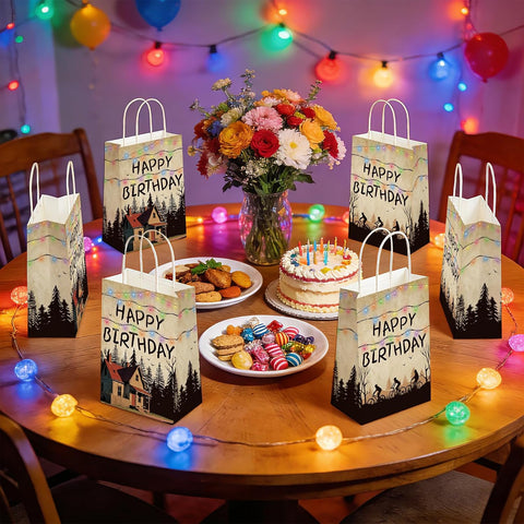 16Pcs Spooky Rustic Alphabet Goodie Bags Halloween - Grencian