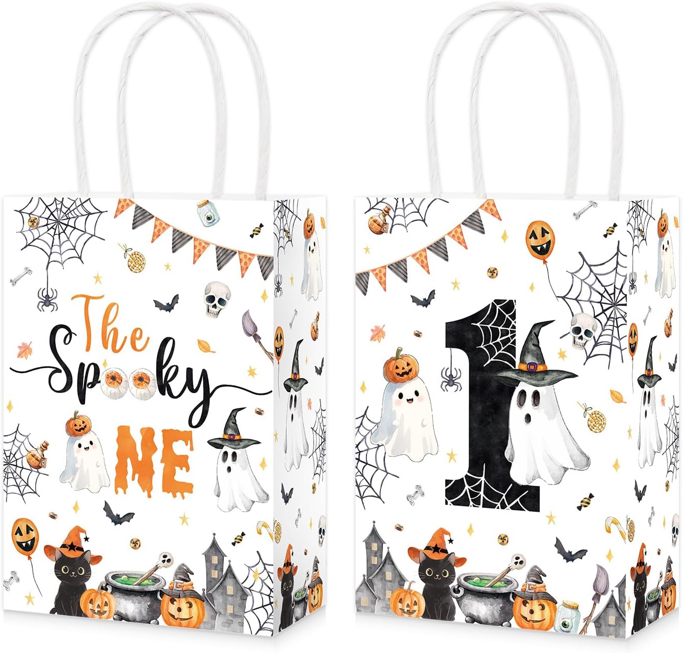 16Pcs The Spooky One 1st Birthday Party Favor Bags - Grencian