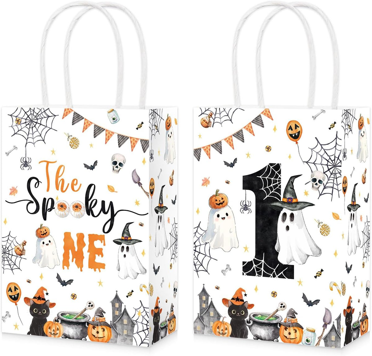 16Pcs The Spooky One 1st Birthday Party Favor Bags - Grencian