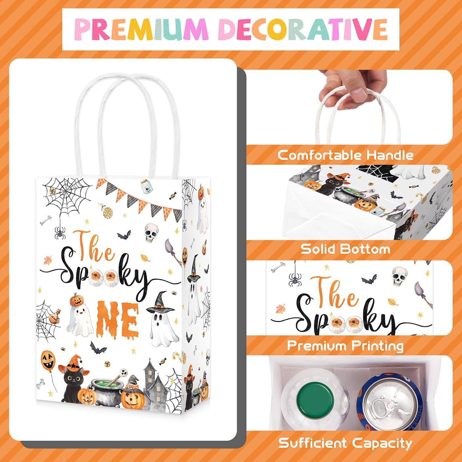 16Pcs The Spooky One 1st Birthday Party Favor Bags - Grencian