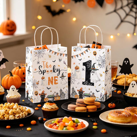 16Pcs The Spooky One 1st Birthday Party Favor Bags - Grencian