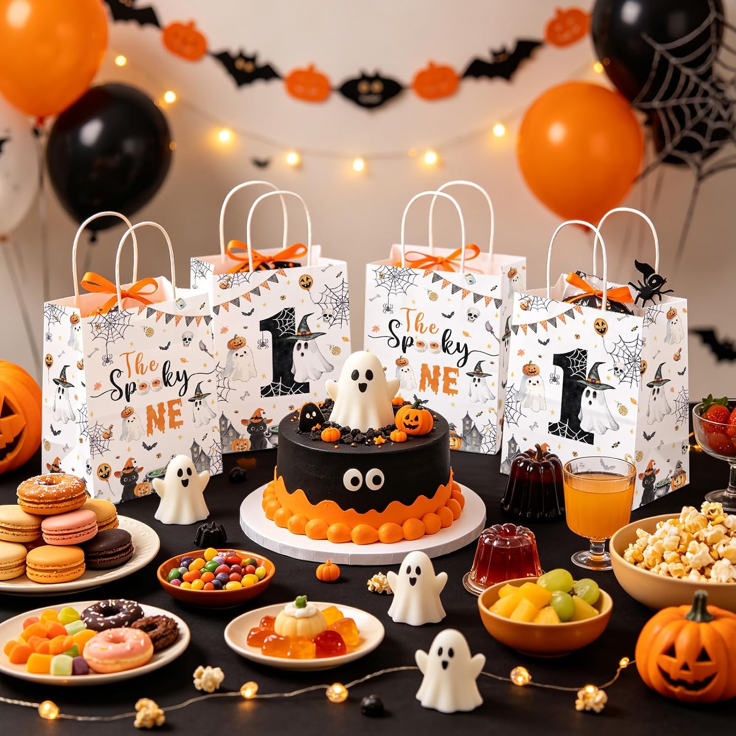 16Pcs The Spooky One 1st Birthday Party Favor Bags - Grencian