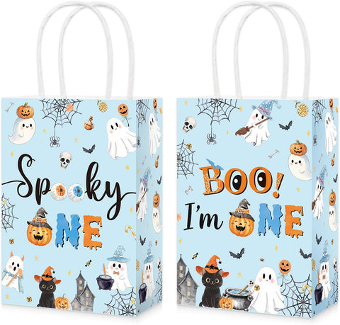 16Pcs Spooky One Halloween 1st Birthday Party Favor Bags - Grencian