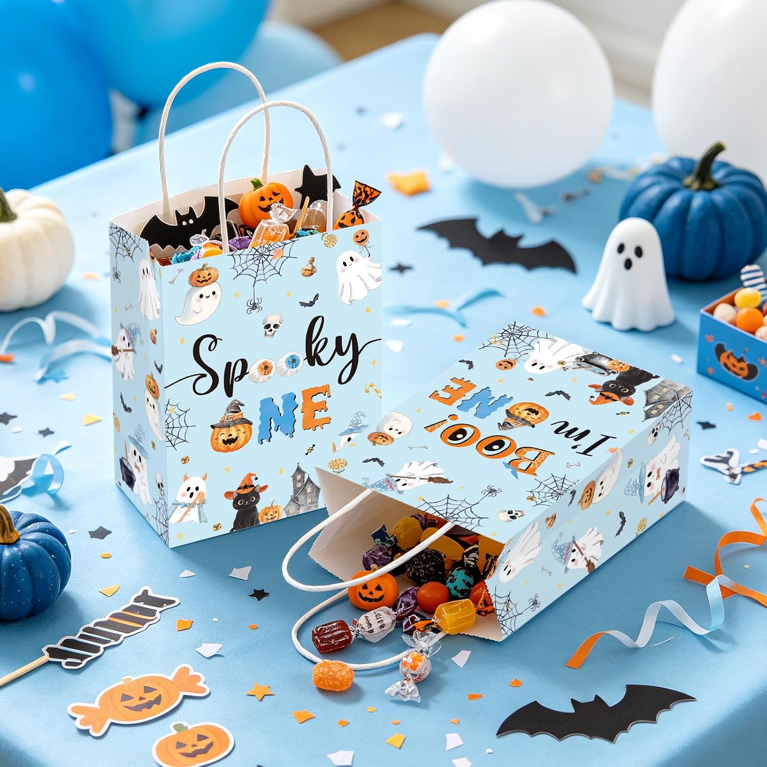 16Pcs Spooky One Halloween 1st Birthday Party Favor Bags - Grencian