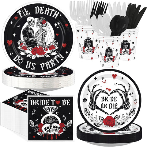 Greencian 168Pcs Till Death Do Us Party Bachelorette Supplies - Grencian