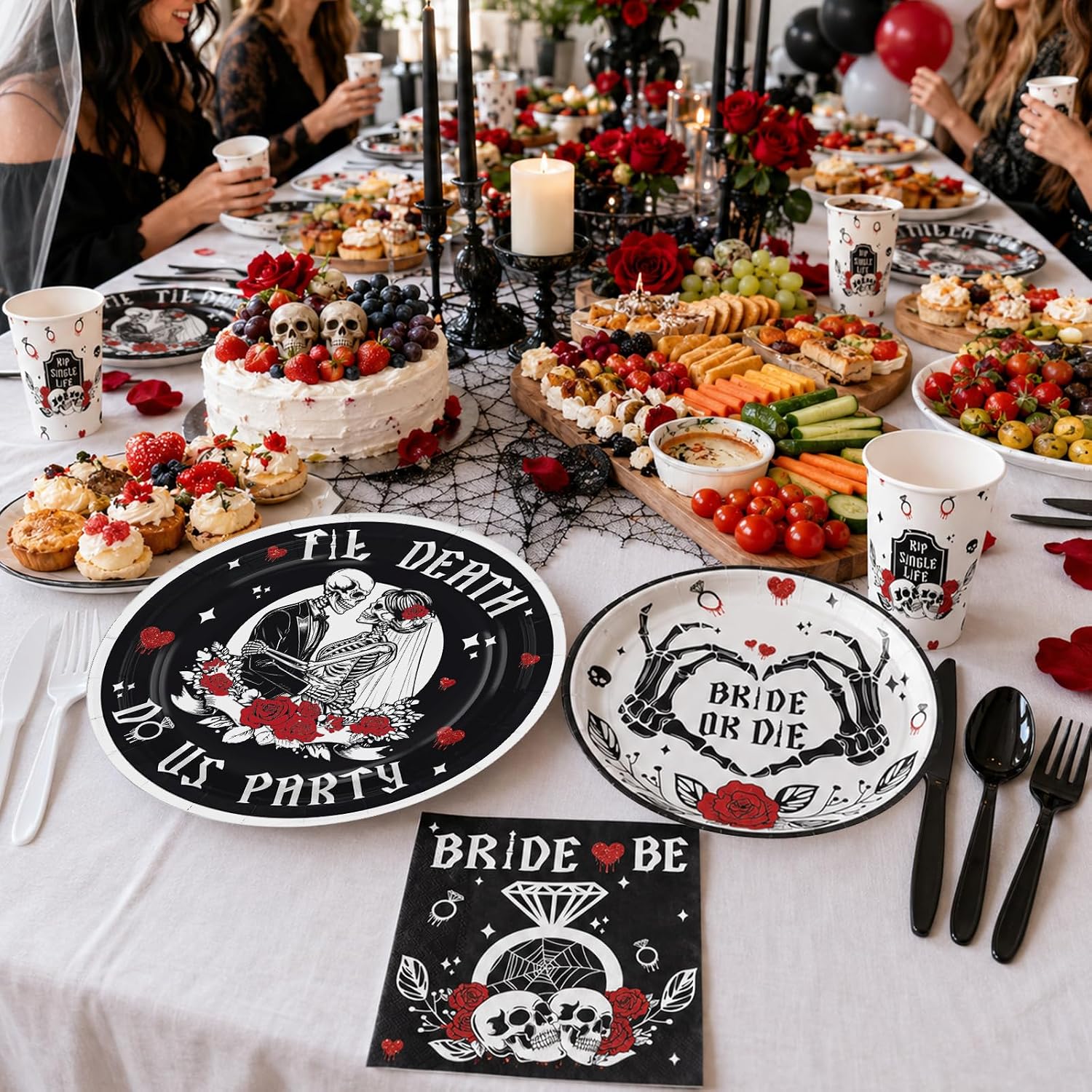 Greencian 168Pcs Till Death Do Us Party Bachelorette Supplies - Grencian