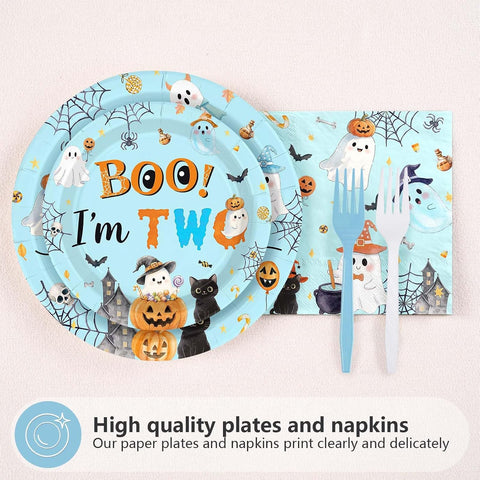Full 96 piece Two Spooky 2nd birthday set