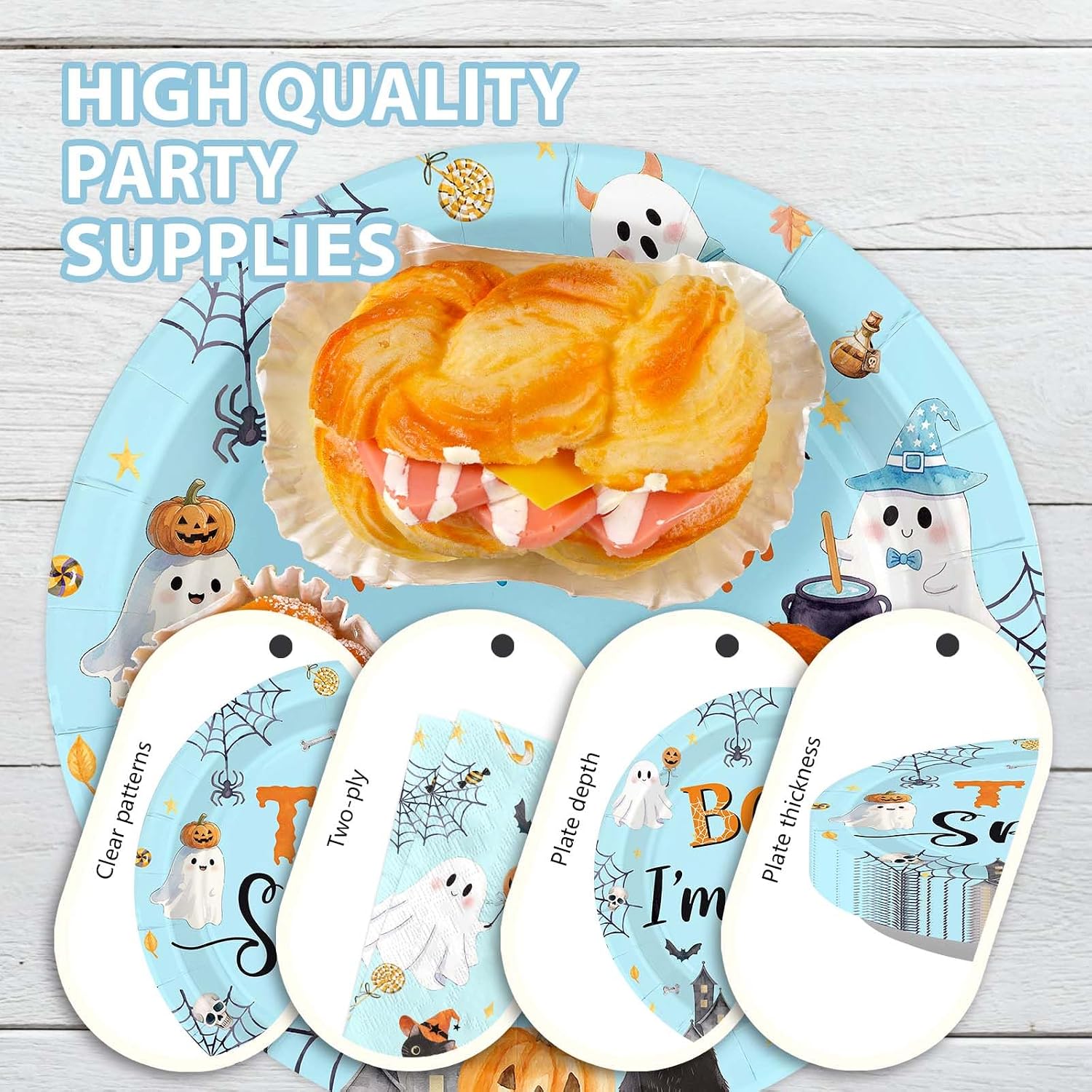 2nd birthday table styled with the blue ghost set