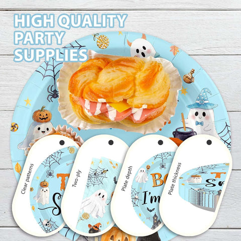 2nd birthday table styled with the blue ghost set