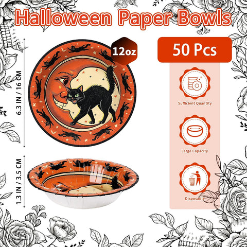Twelve ounce and 50 pcs detail of the vintage cat bowls