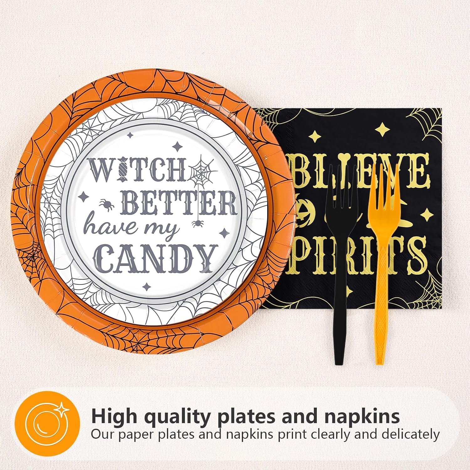 Close up of the four funny slogan plate designs