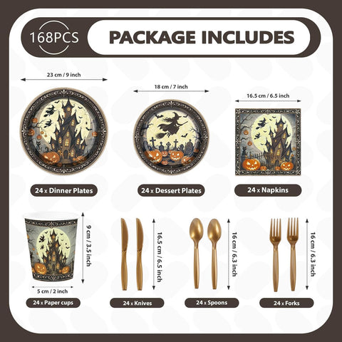 Full 168 piece full moon witch party set