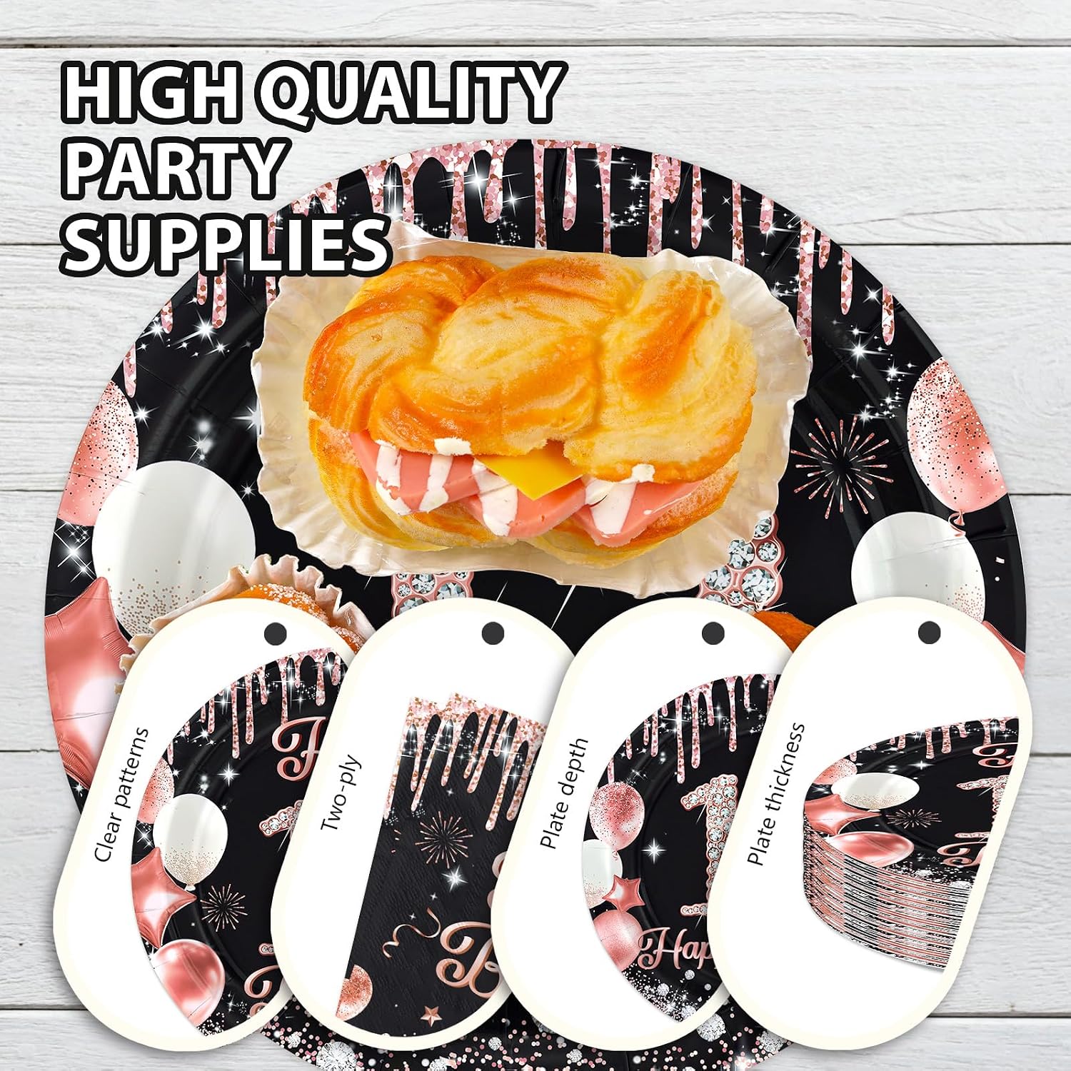 Happy 12th Birthday Plates & Napkins - 96 Pcs - view 6