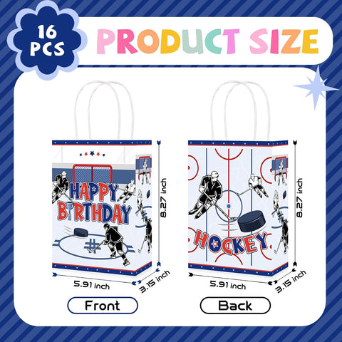 Hockey stick puck birthday goodie bags kids