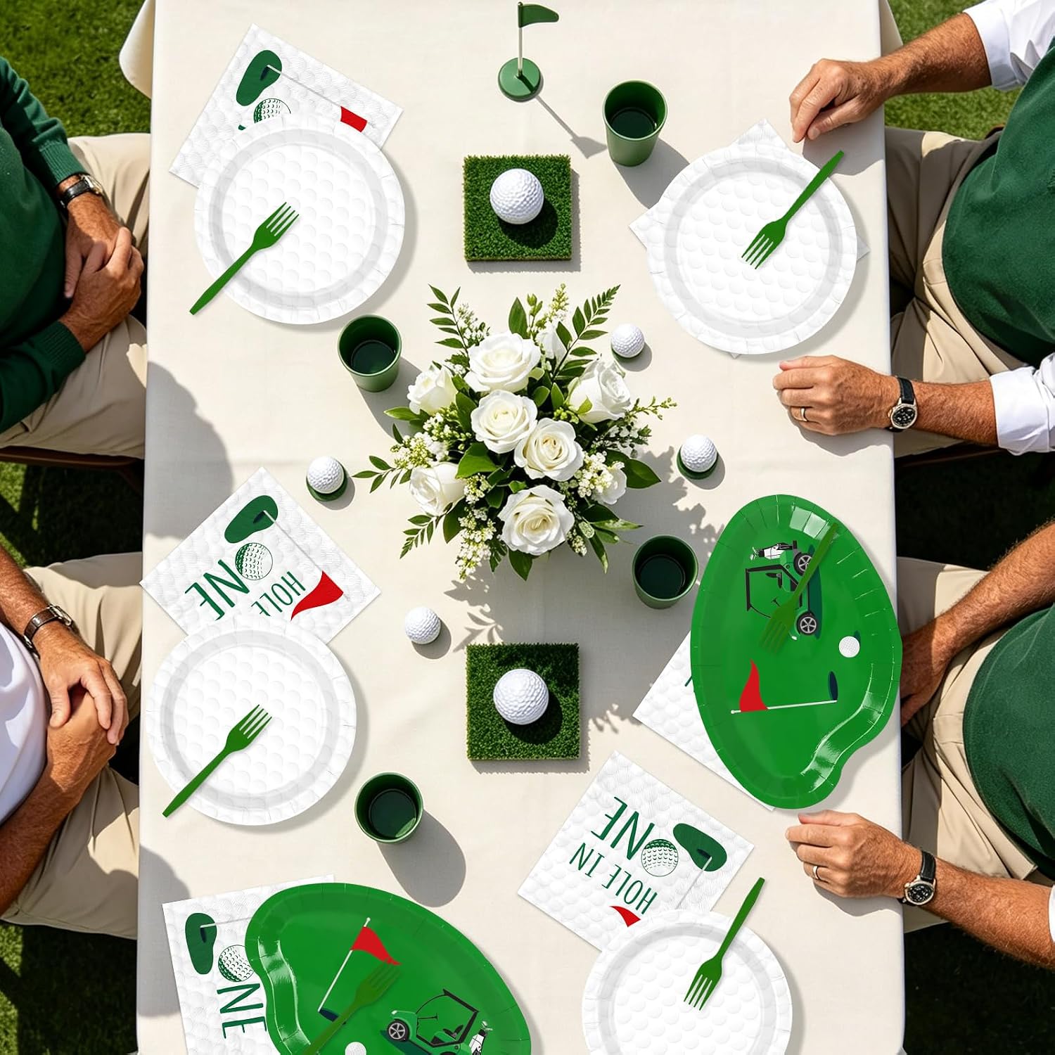Hole in one golf party complete set serves 50 birthday retirement
