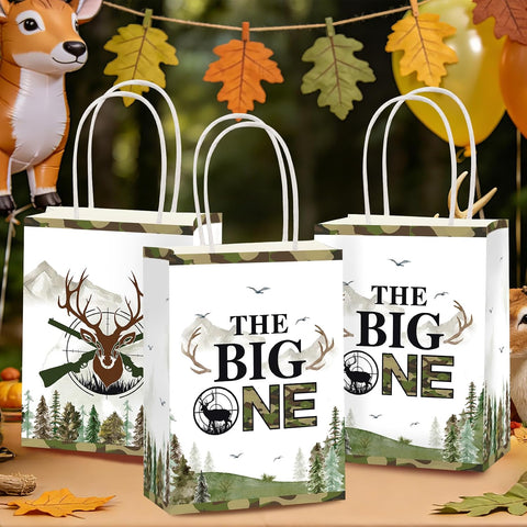 Hunting candy treat bags first birthday