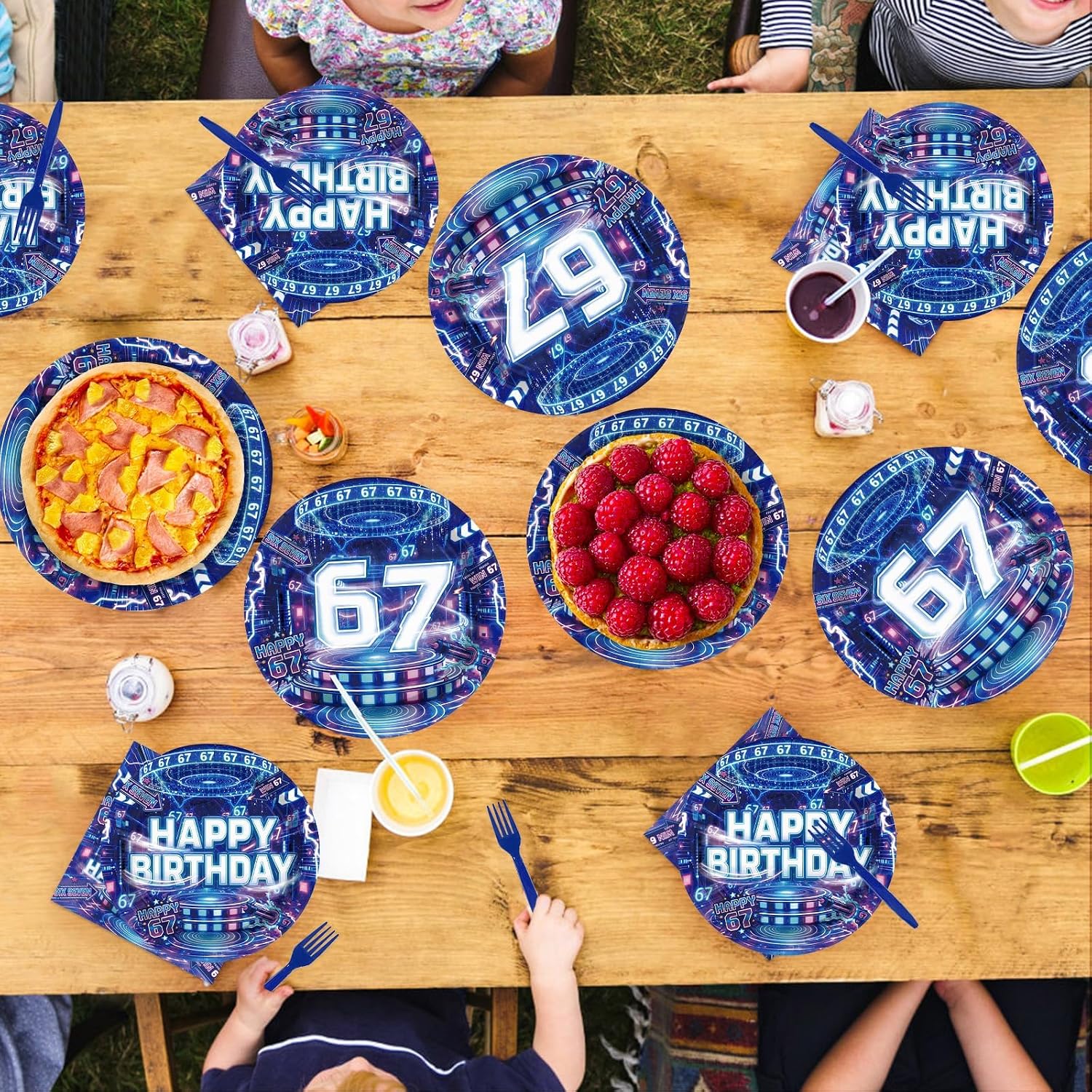 I Was 6 Now I'm 7 Birthday Plates & Napkins - 96 Pcs image 8